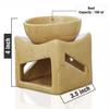 Ceramic Clay Candle Operated Aroma Burner Oil Diffuser, Extra Large Bowl, with 1 Tealight, 4 Inch, (Brown Dotted)