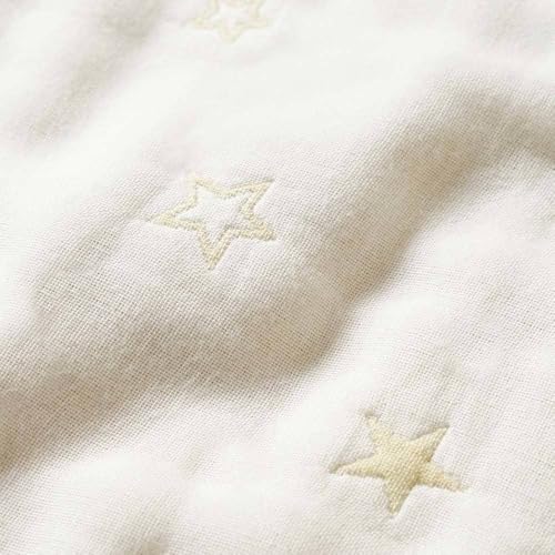 10mois (Dimois) Fluffy Gauze (6-Layer Gauze) 2-Way Baby Sleeper with Sleeves, 100% Cotton, Ecru, 58cm Length, For Newborns to 3 Years Old