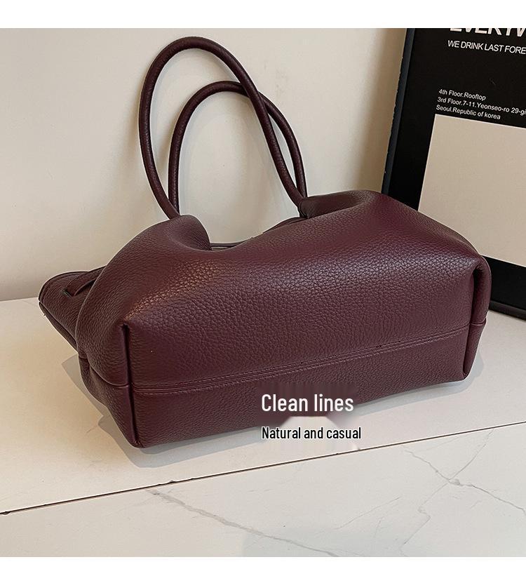 2025 Vår Casual Tote Bag: Dam Arbete & Pendling, Axelväska med Stor Kapacitet & Trendig Underarmsväska