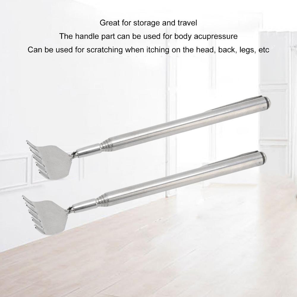 10Pcs with Pen Clip Back Scratcher Stainless Steel Itch Relief Tool Handheld Massager Back Itching