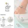 Original 100% Copper White Swan Beaded Cat Series Charms Fit Originalbracelet Diy Jewelry Making Women'S Gift