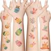 10 Folhas Adesivos de Tatuagem de Páscoa Desenho Animado Coelho Fofo Ovos Adesivo Decoração DIY Suprimentos para Festa de Aniversário de Páscoa Presente para Crianças 2026