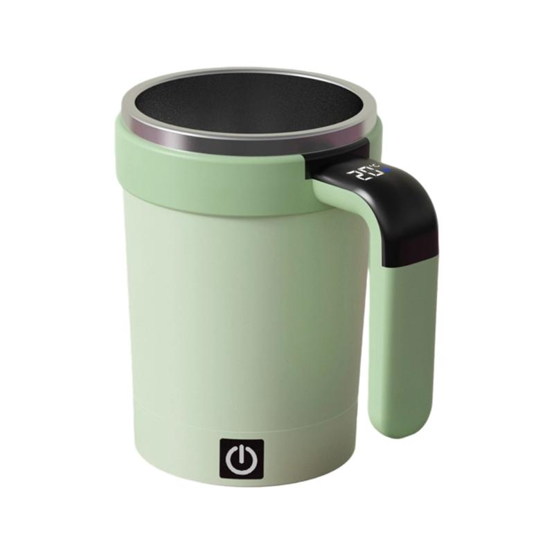 Magnetic Auto Stirring Cup Coffee Protein Shakes Electric Mixer Food Grade Stainless Steel Mixing Mug Detachable Base