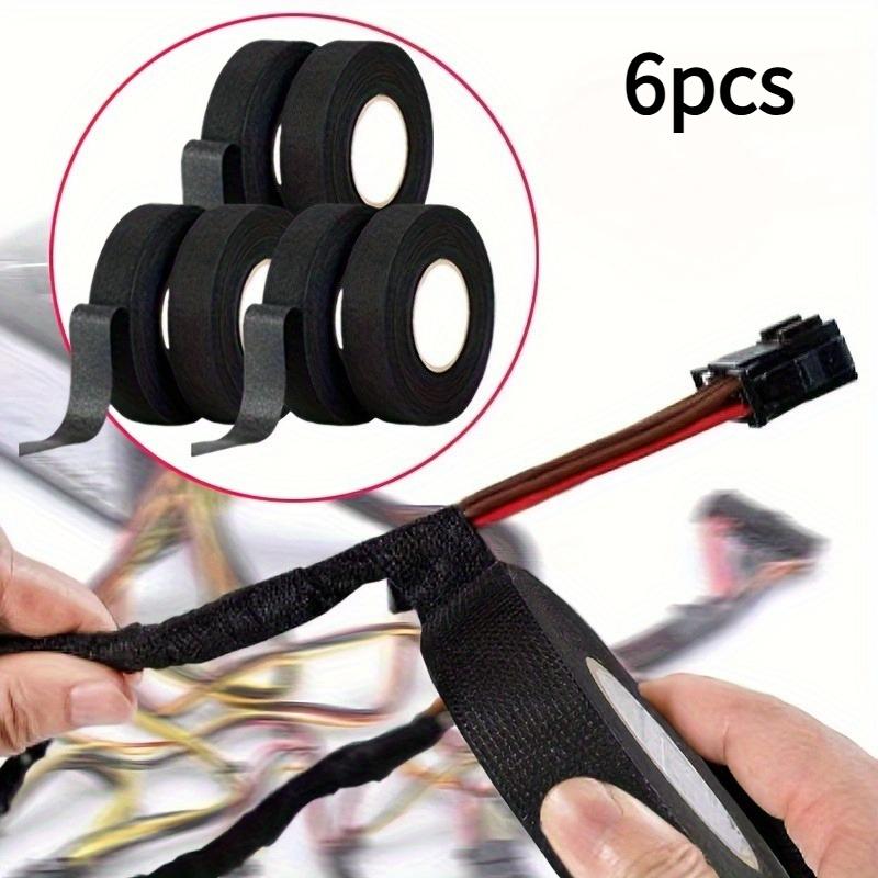 6pcs Self-Adhesive Flannel Electrical Tape -High Temperature, Durable,Waterproof, Soundproofing,Noise Reduction, Insulation Tape