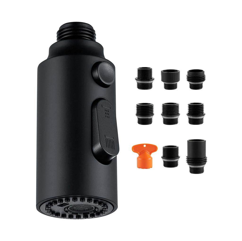 Küchenarmatur Kopf Ersatz, Premium 3-Funktions Auszieh-Sprühkopf mit 9 Adaptern, Küchenspülenarmatur Kopf Kompatibel