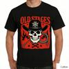 Vintage Western Skeleton Sheriff Graphic T Shirt, Cotton Crew Neck Short Sleeve Tee, Lasso Flame Print Unisex Top