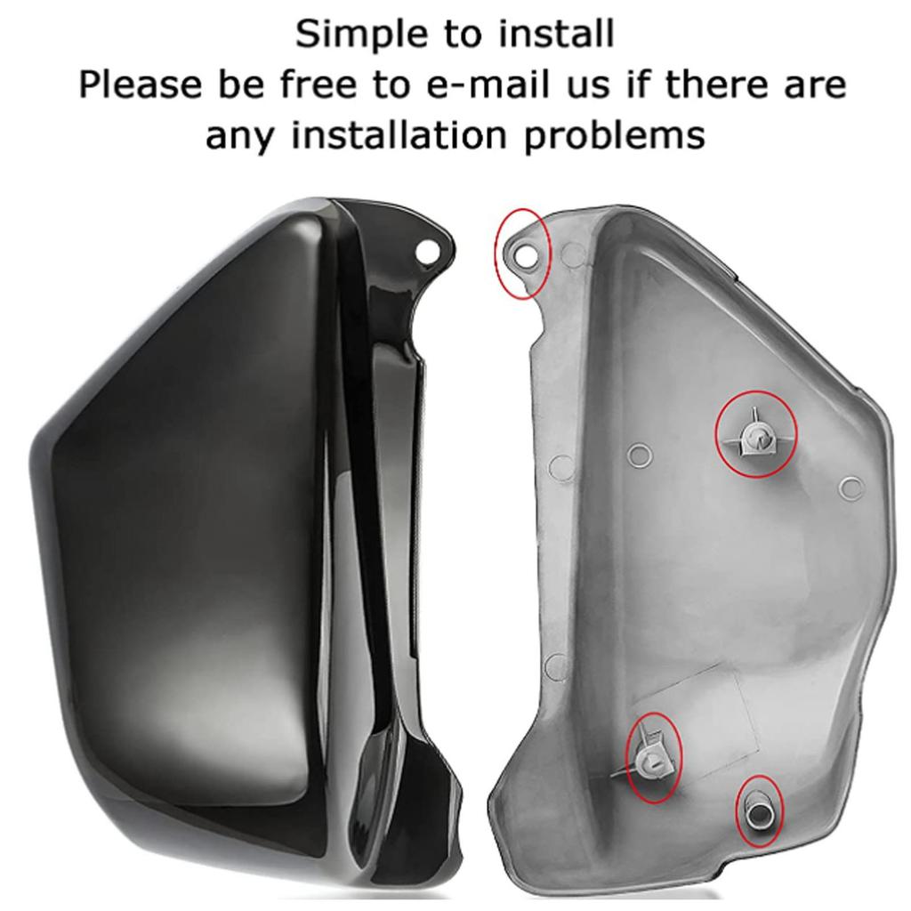2pcs Motorcycle Side Battery Fairing Cover Left Right ABS Wearproof Replacement for VF750 VF750C 1994‑2004