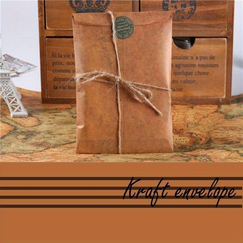 20Pcs/lot 16x11cm Old Style Vintage Paper Envelope Brown Kraft Packaging for Retro Postcard Invitation Card Small Gift Letter
