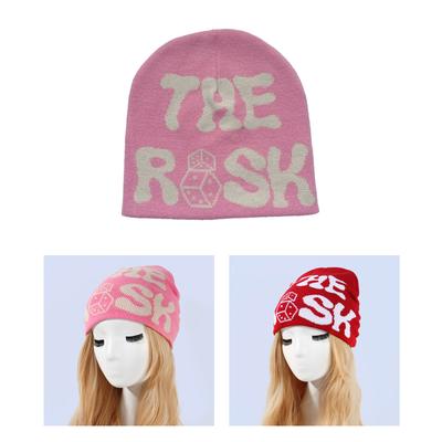 Multi-color Woman Beanie Hat Elastic Windproof Embroidery Hat Ear Protector Hat Warm Winter Cycling Skiing Supplies