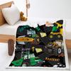 Cartoon Car Construction Car Lamb Fleece Crystal Fleece Children's Blanket Blanket