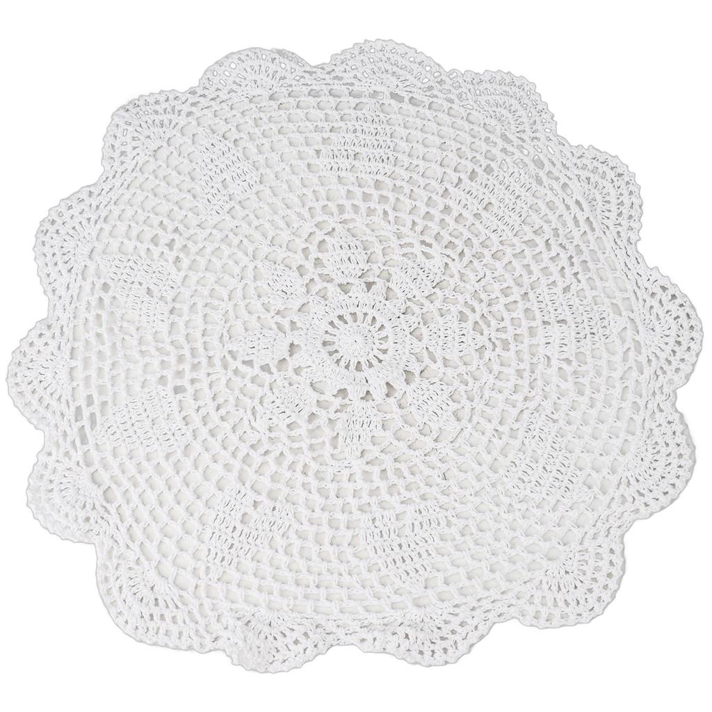 Brand New Doily Table Cloth Mat 40cm/15.74inch Flower Print