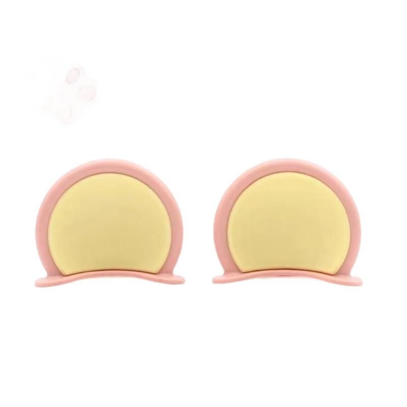 Motorbike Helmet Decoration Cute Bear Ear Attachments Lightweight Plastic Accessory No Tools Installation Required 2pcs
