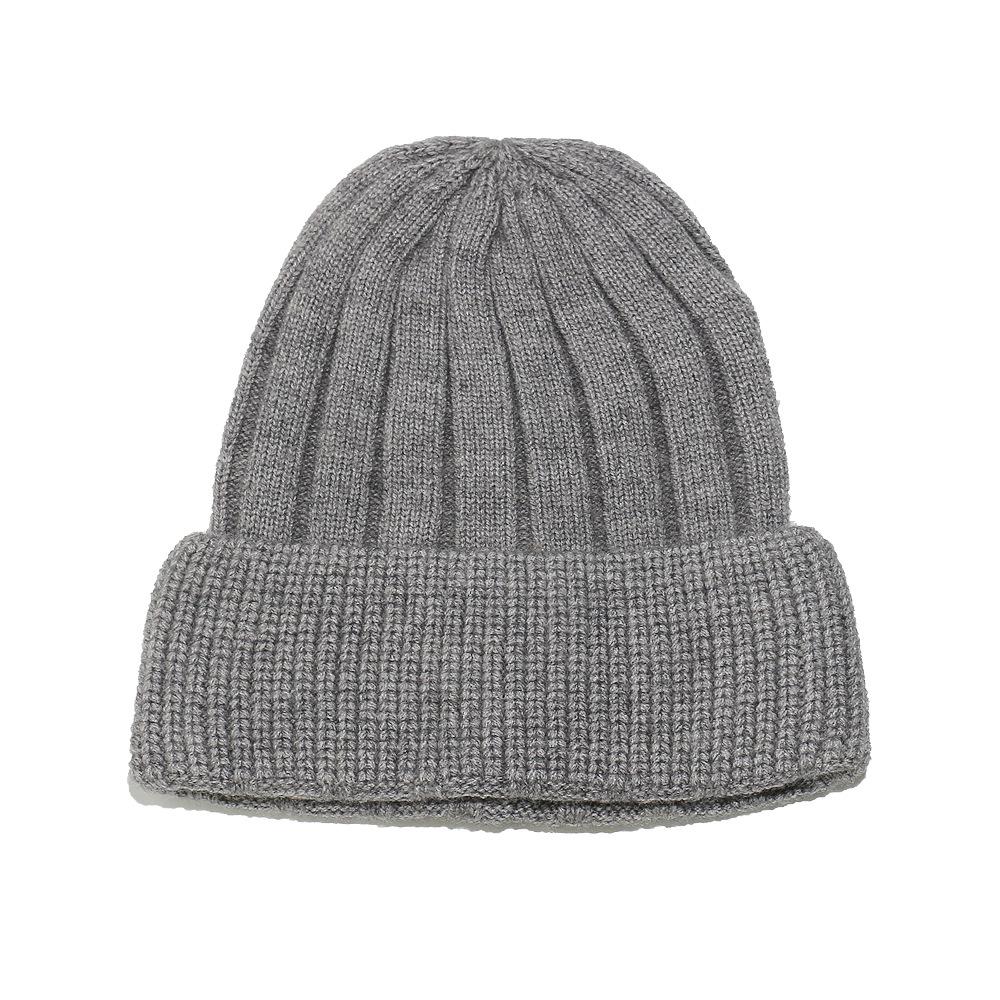 Hurtownia wełniana czapka damska jesienno-zimowa jednolita kolorystycznie outdoorowa czapka termiczna czapka typu pulower w paski czapka dziergana męska i damska