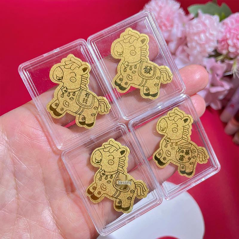 999 Pure Gold Wealth-Boosting Adhesive Phone Sticker - Gold Shop Traffic Gift