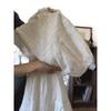 Extra large size small French temperament long-sleeved white dress new women's high-end skirt