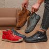 Men's Mid Top Boots Waterproof Casual Motorcycle Sneakers Flats Fashion Moccasins Tooling Shoes Luxury Footwear Plus Size 38-46