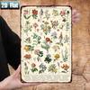 Vintage Metal Sign with Wildflowers 20x30cm Retro Wall Decor for Home Restaurant