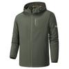 Autumn and Winter New Soft Shell Clothes Men's Light Business Casual Hooded Jacket Solid Color Waterproof Jacket