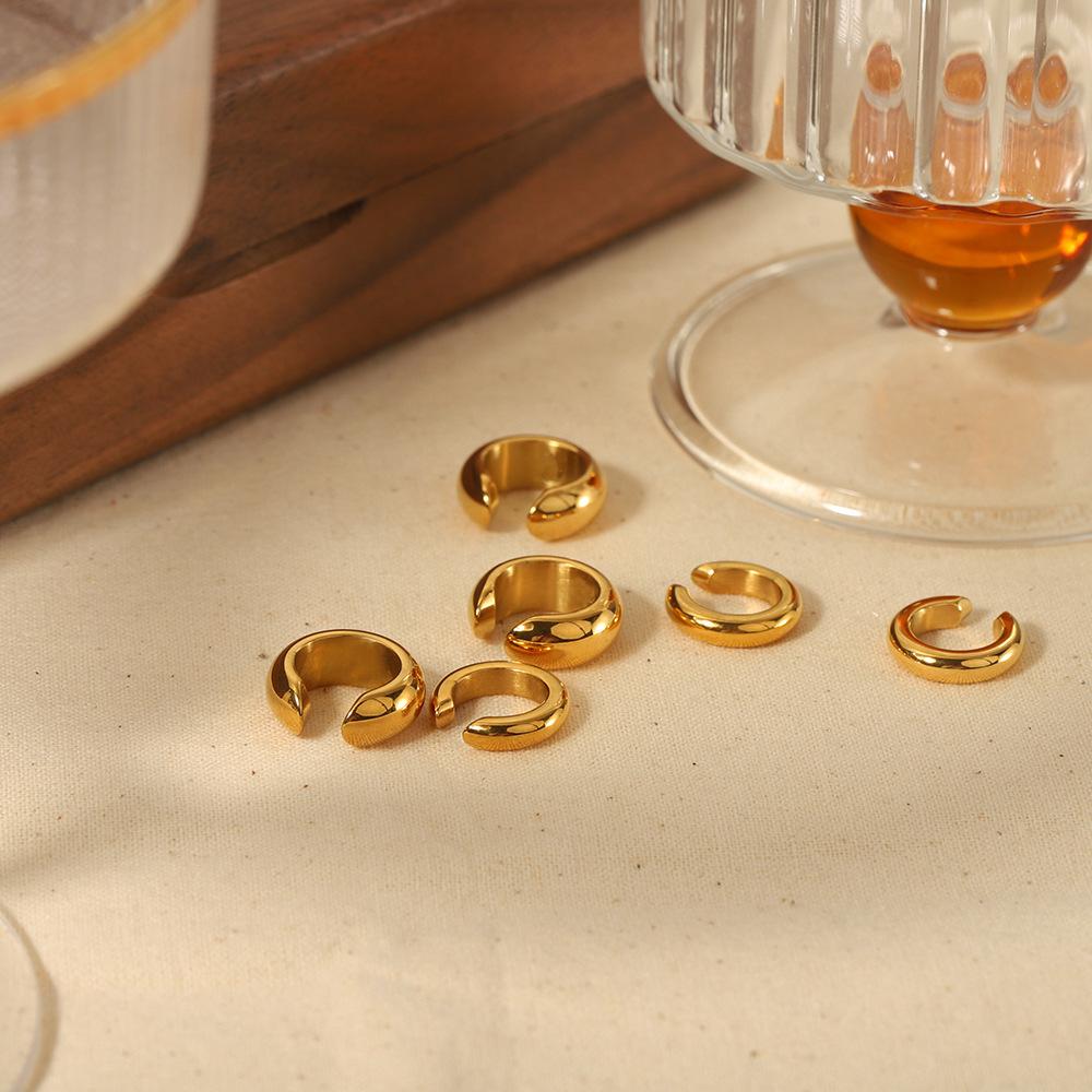 Simple Ear Bone Clip 18K Gold Plated Ear Clip Stainless Steel Premium Earrings Women