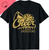 Cheer Mom Biggest Fan Cheerleader Cheerleading Mothers Day TShirt Cotton  Custom Printed Graphic T Shirts Camiseta Hombre