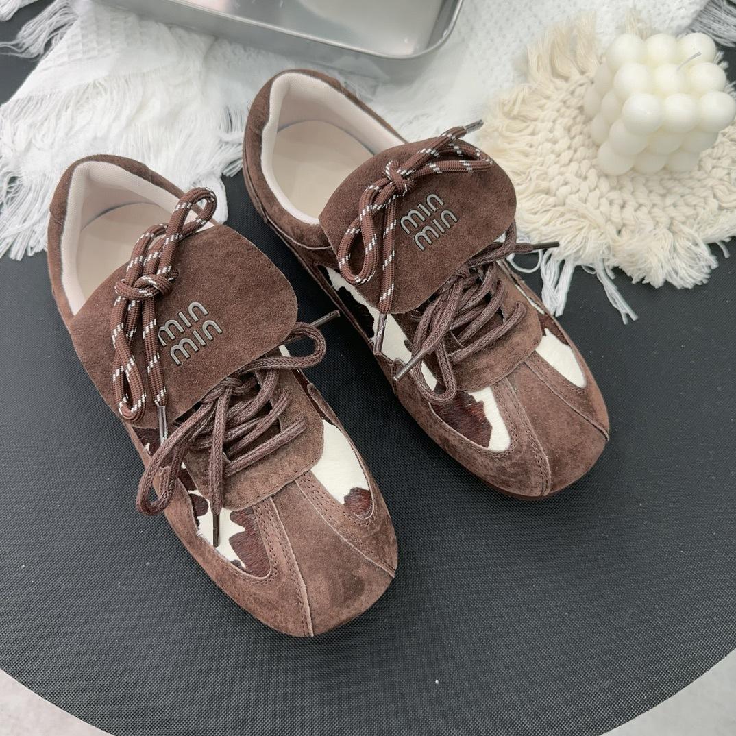 

Retro shoes women s autumn new flat-bottomed versatile fashion casual little white shoes matte breathable shoes 40 Positive Size and Shoot