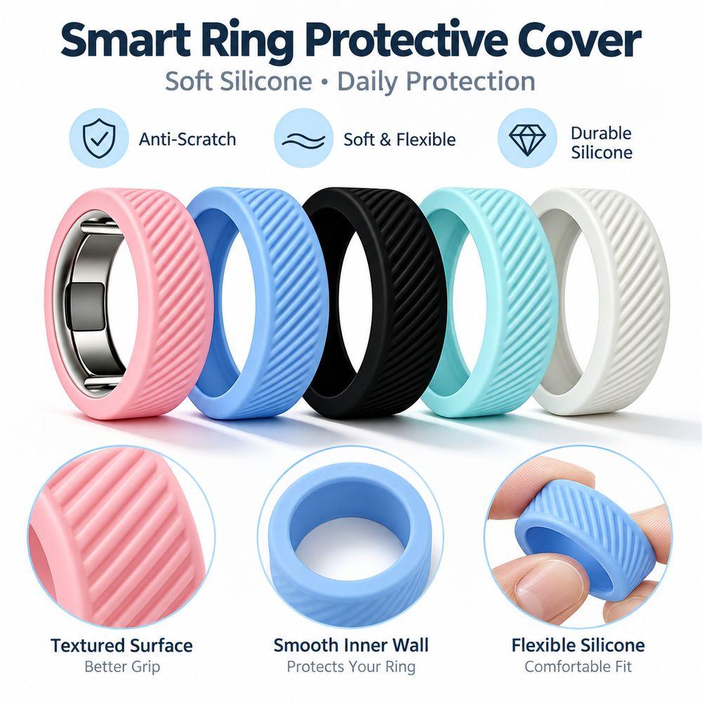 Anti-Scratch Smart Ring Cover Silicone Ring Protector New Ring Protective Sleeve
