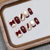 Tanghulu New Year Cat Eye Nail Art Stickers: Handmade, Wearable, Short Style