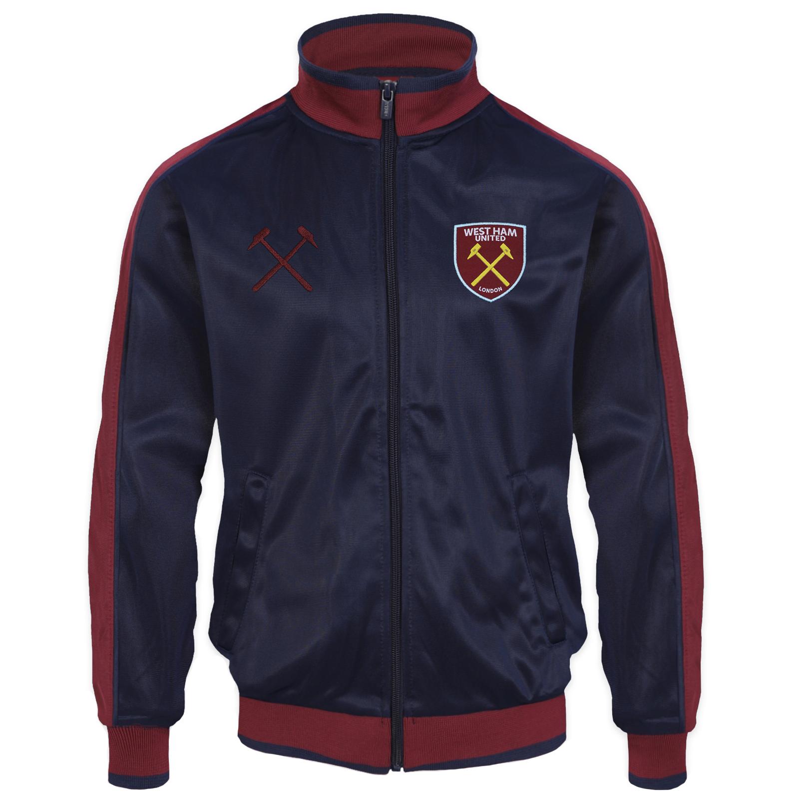 Giacca da tuta retrò da uomo West Ham United FC 3XL blu scuro