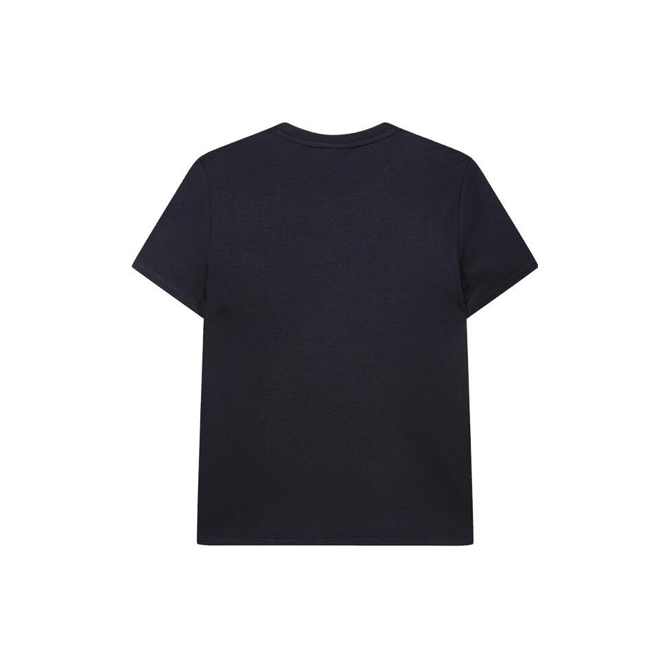 Fila Emerald Casual Logo Print Crew Neck Fitted Straight Comfortable Short Sleeve T-Shirt Women T-Shirts Legendary-Blue F11W334102FNV