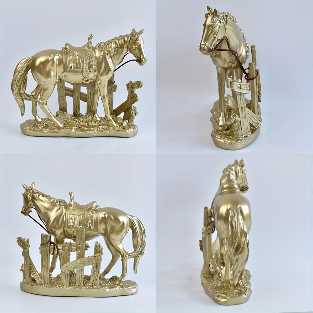 Statua Ornamento Cavallo in Resina Moderna Creativa, Scultura Animale Simulazione, Decorazione per la Casa per Soggiorno Ufficio, Regalo per Laurea Vacanze per Amici