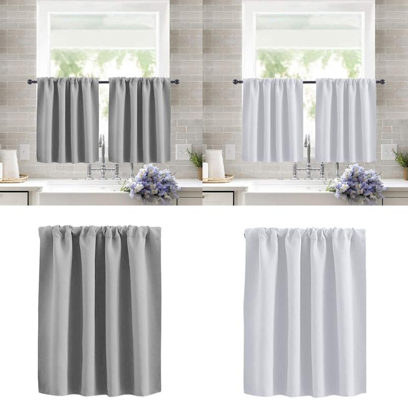 blackouts Curtain Short Panels Window Treatments for Small Window Thermals Insulation Rod Pocket