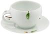 Hamato Arita Ware Ichimine Kiln Coffee Cup and Saucer, 200ml, Squirrel Design, White, 401930