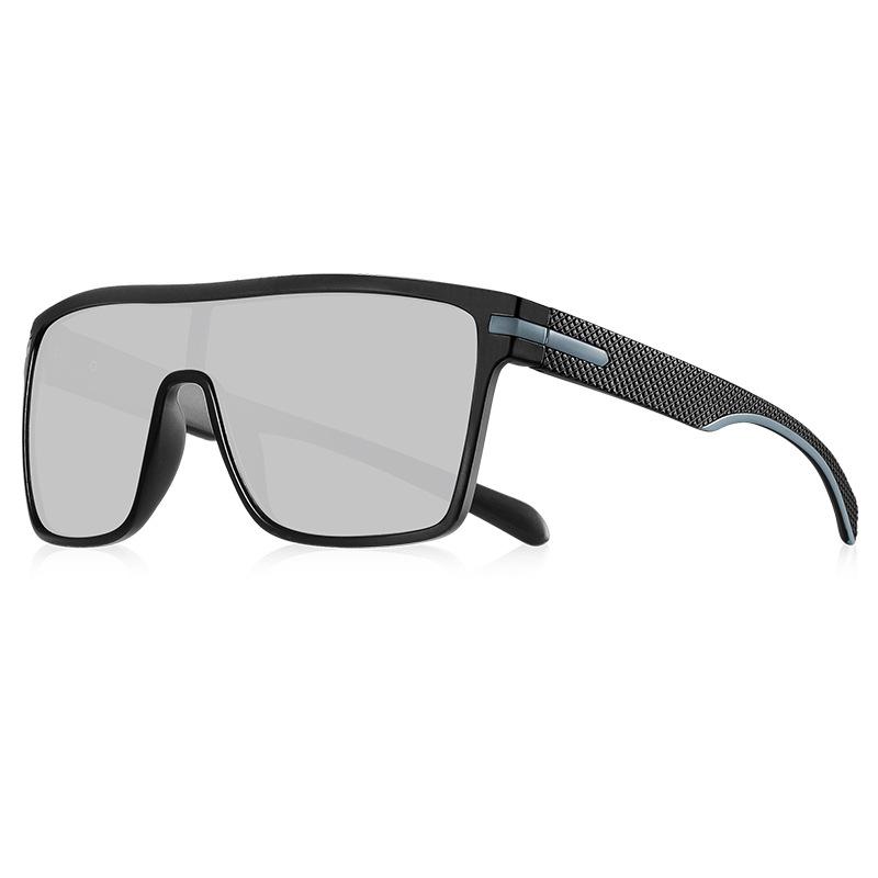 

Модные поляризационные солнцезащитные очки для мужчин, квадратные большие антибликовые зеркальные солнцезащитные очки для водителя, женские очки UV400, мужские серебряный