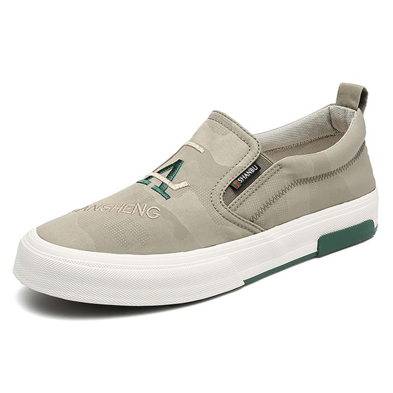 25148 Men'S Shoes Trendy Fashion Casual Men'S Canvas Shoes Solid Color Printed Board Shoes