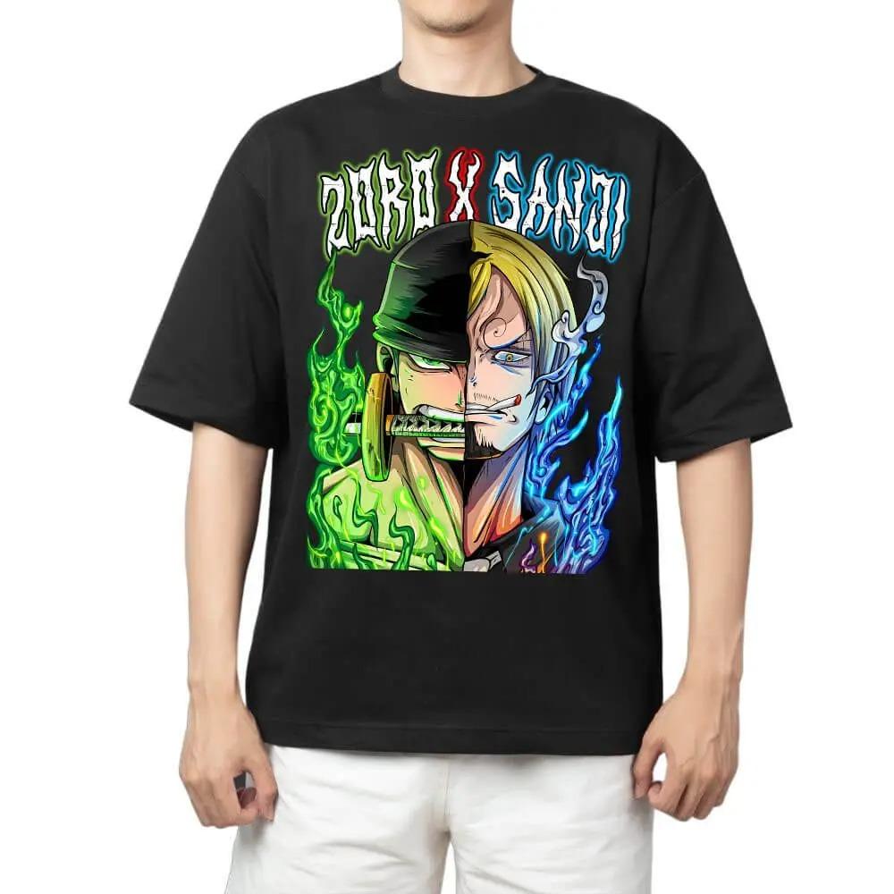 Japan Anime One Piece Roronoa Zoro Manga Graphic Print T-shirt Men Women Streetwear Y2k Harajuku Fashion Casual Oversized Top Cotton Summer New Tee