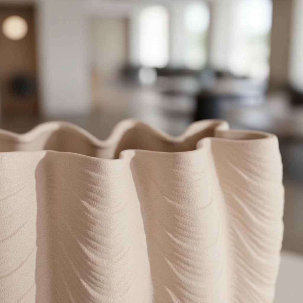 Wave Vase French Retro Design & Living Decor Item Giftable for Showroom