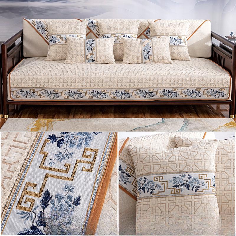 Chinese Four Seasons Universal Non-Slip Chenille Sofa Cushion Living Room Sofa Cushion Backrest Armrest Towel