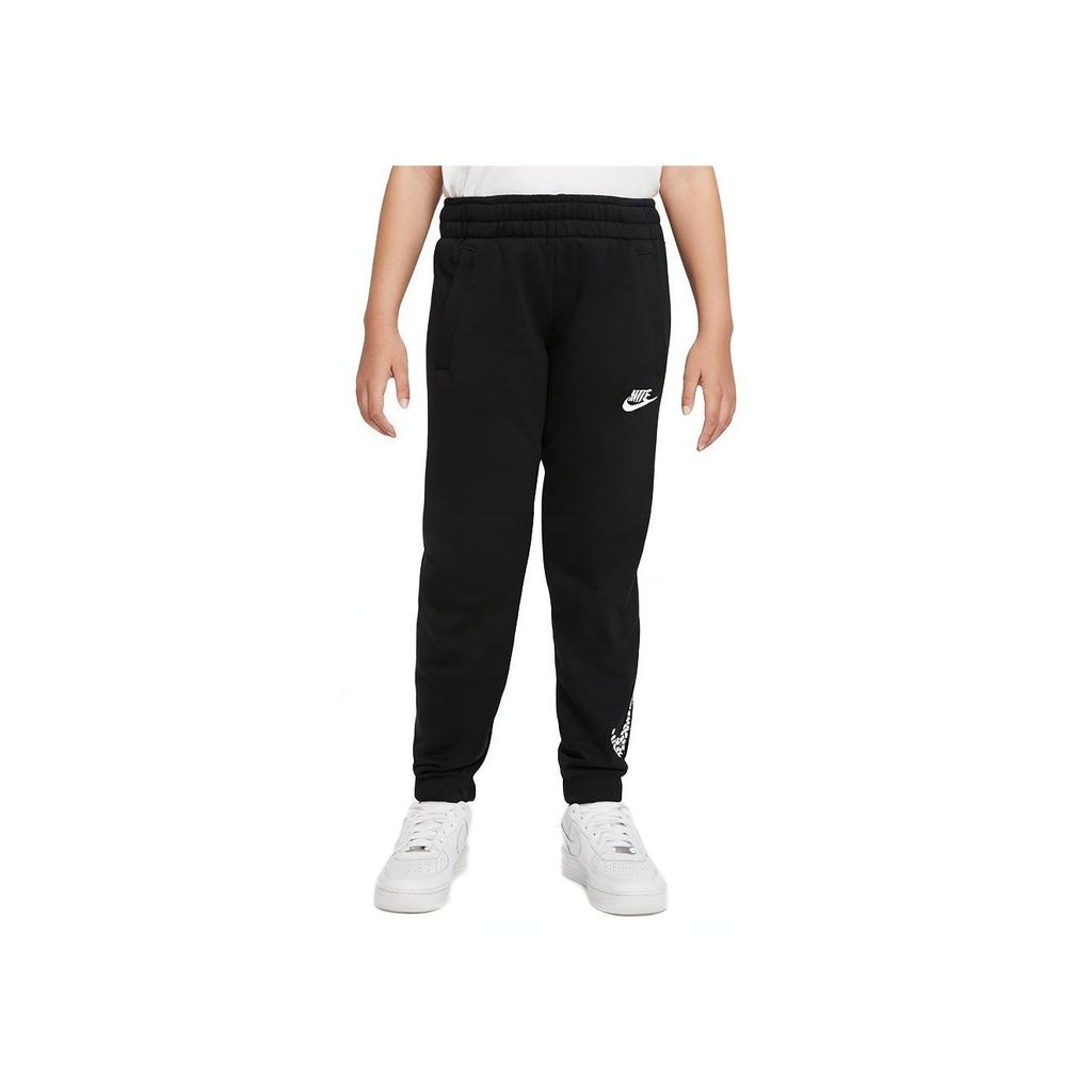 Nike French Terry Casual Solid Elastic Knit Sweatpants Kids Bottoms Black DM8220-010