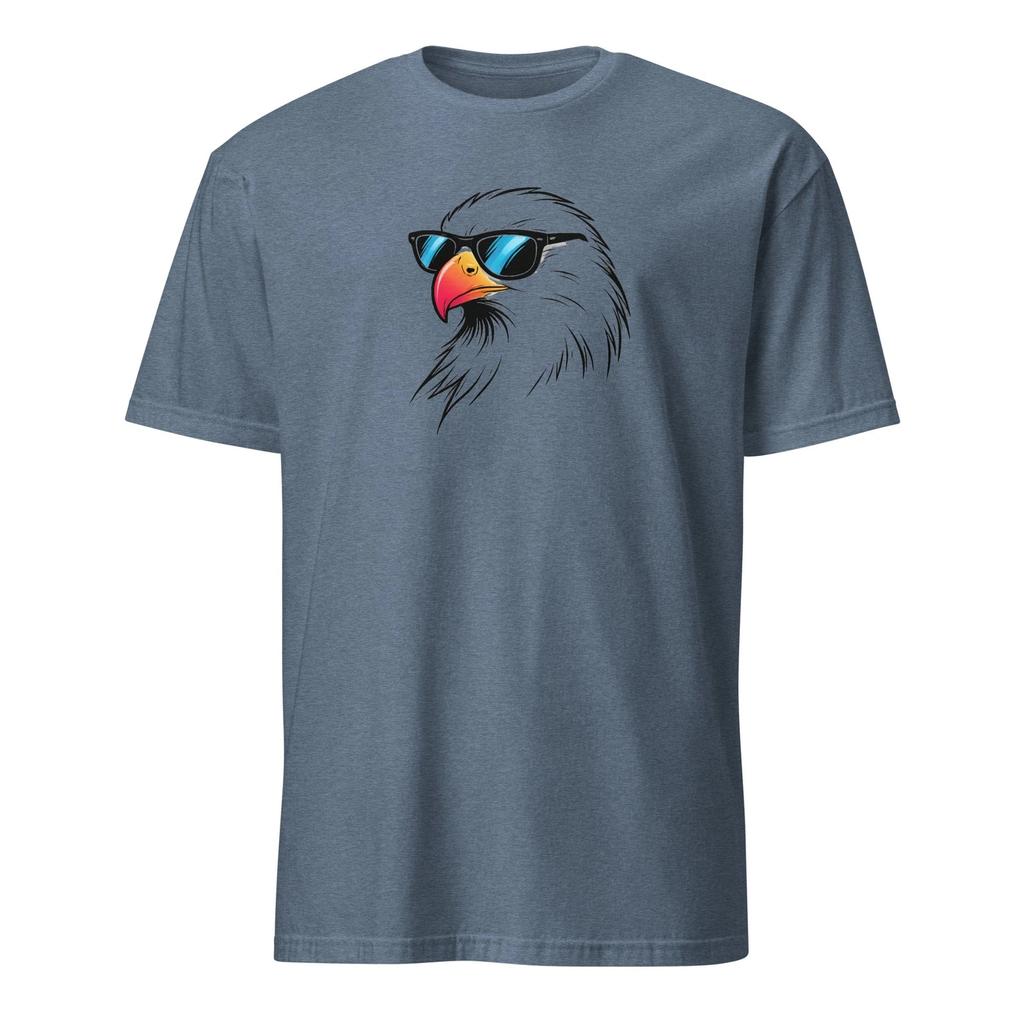 Bald Eagle with Sunglasses T-T-Shirt - Patriotic American Bird Graphic Unisex Tee