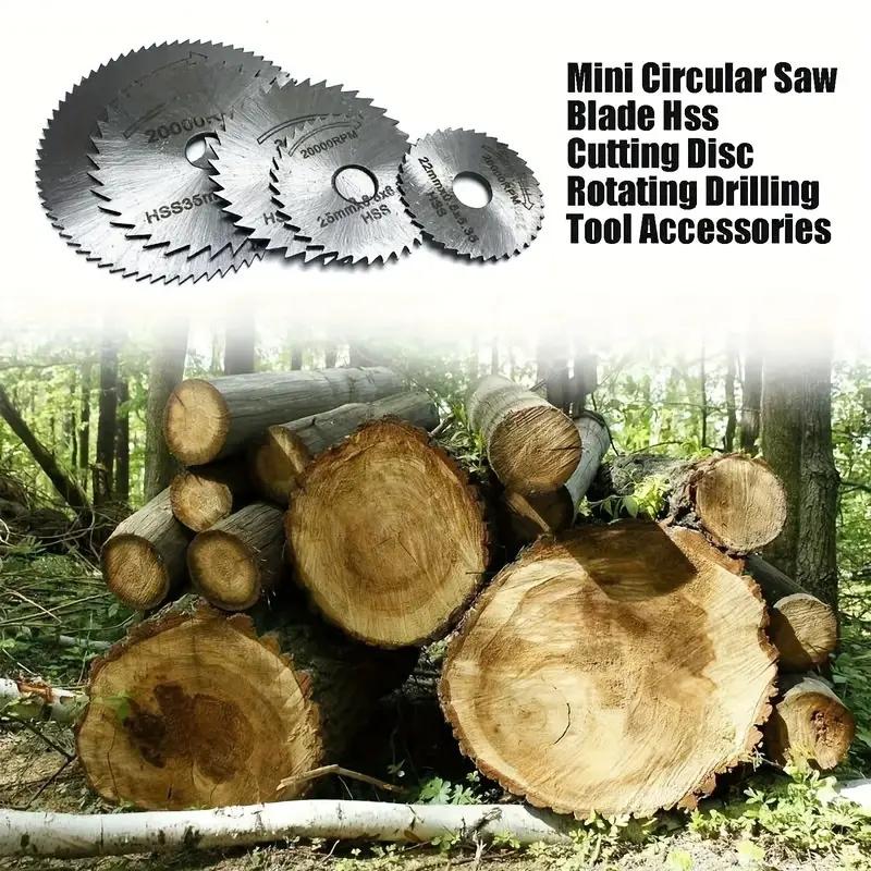 6Pcs Durable Mini Circular Saw Blade Set for Precision HSS Cutting Water-Resistant Disc Ideal for Wood & Aluminum