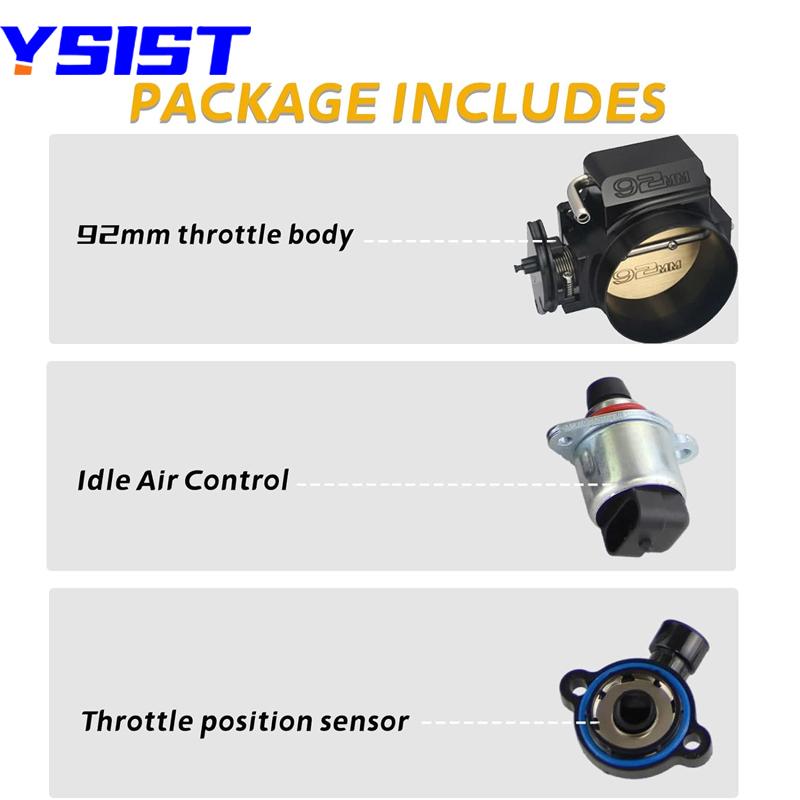 92mm/102mm Throttle Body For LS1 LS2 LS3 LS6 LS7 LSX Car Modification Parts Black/Silver High Flow Billet Intake Manifold