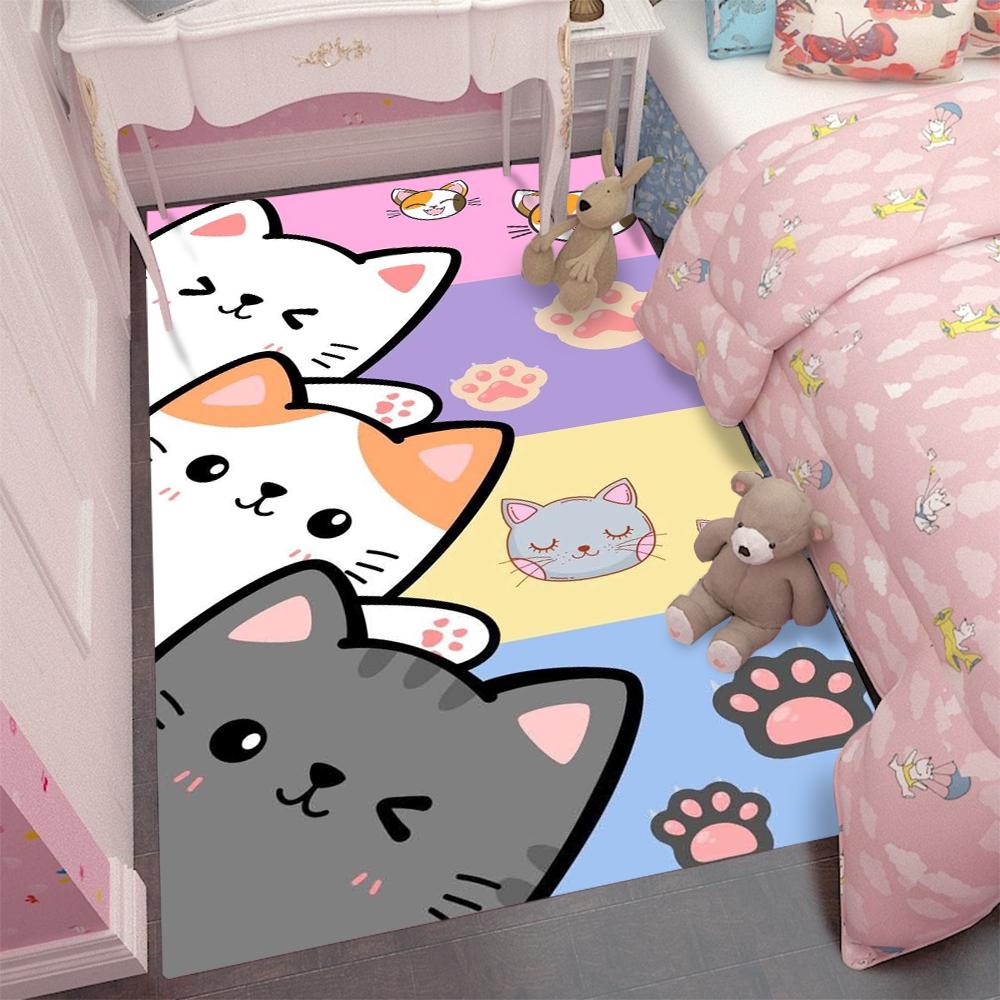 

Cartoon Colorful Kitten Carpet Living Room Decor Children s Crawling Mat Doormat Living Room Area Rug Games Washroom Floor Mat 40x60cm