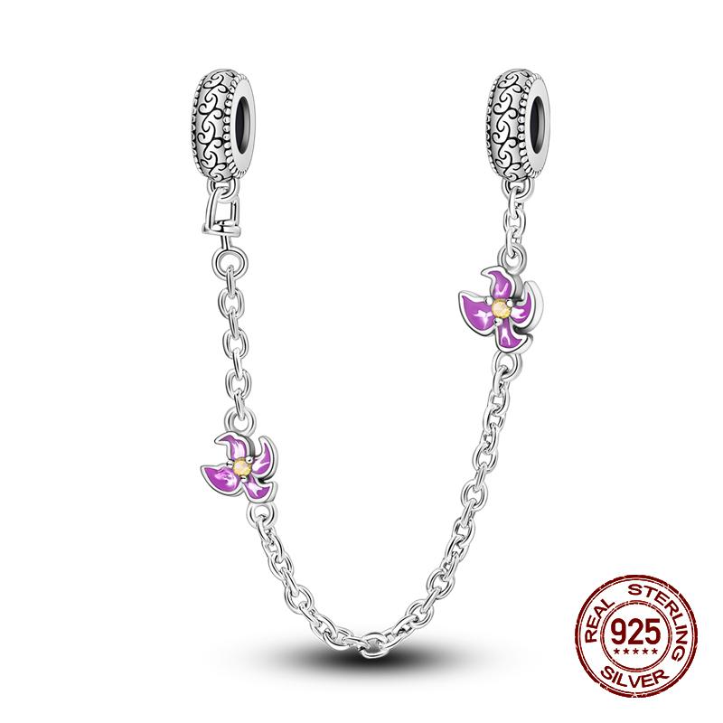 Copper Starfish Crab Butterfly Safety Chains Spacer Beads Designer Charms Fit Pandach Original Bracelet Handmade DIY Fashion Jewelry