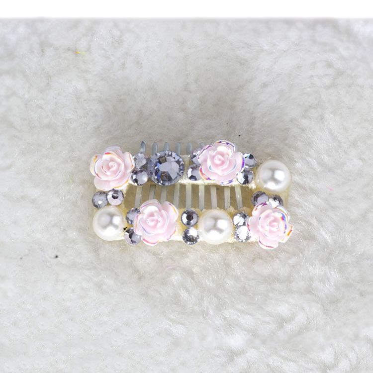 Dream Princess Rhinestone Hair Clip for Yorkshire Terrier & Maltese Puppies - Shiny Pet Accessory