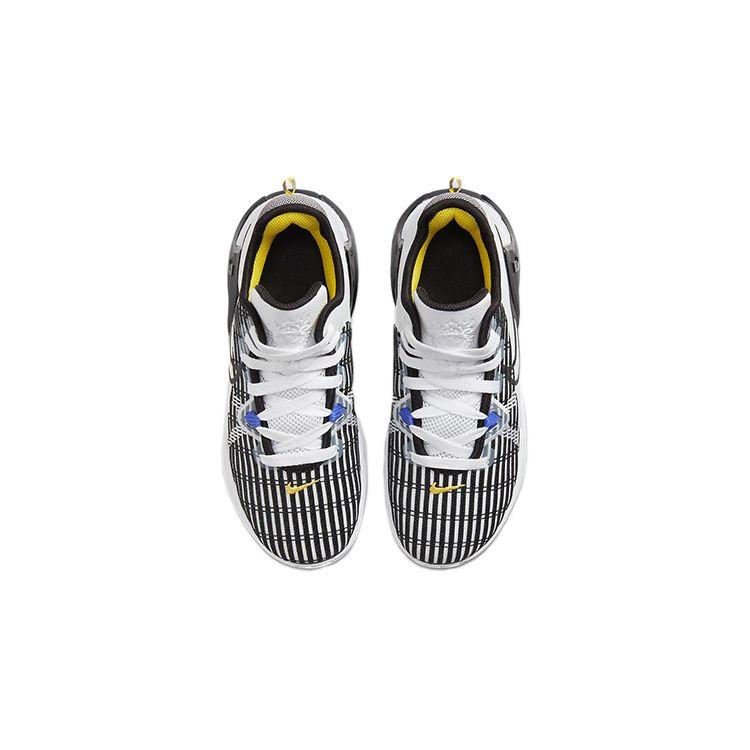 Nike LeBron Witness 6 GS White Persian Violet Kids Sneakers Yellow-Strike Black DD0423-100