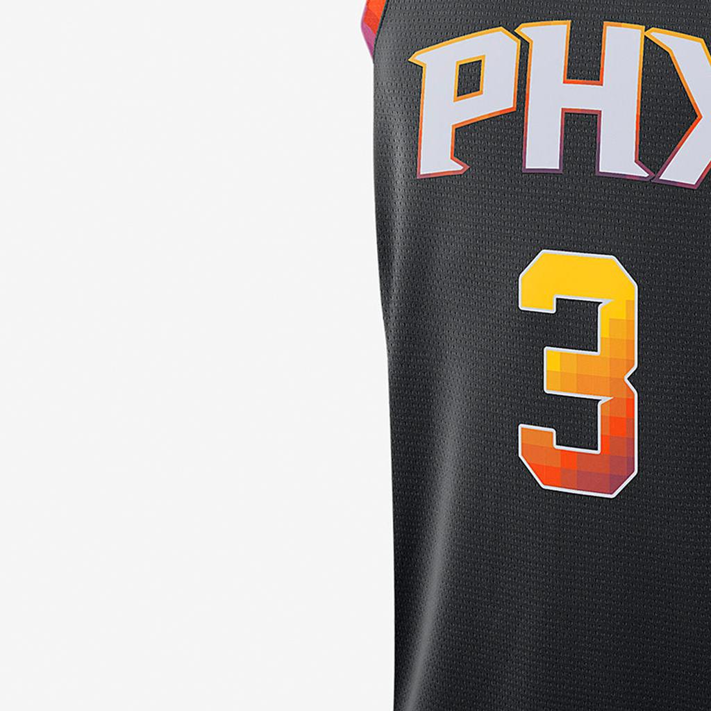 Jordan Spliced Logo Basketball Jersey Phoenix Suns 2022-2023 Season Chris Paul #3 Men Tops Black DO9540-010