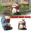 Charming Handstand Gnome Statue Featuring Funny Welcome Design For Your Garden