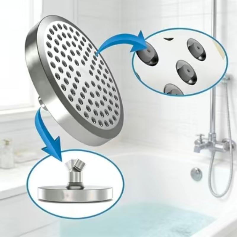Modern High-Quality High-Pressure Electroplated Adjustable Replacement Rain Shower Head for Hotels & Bathhouses Shower