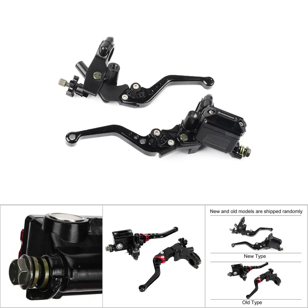 Universal 7 8in Hydraulic Adjustable Brake Upper Pump Clutch Levers Handle Assembly (Black)