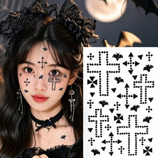 Waterproof Gem Makeup Decals Halloween Scar Face Stickers, Rhinestone Wound Body Art Glow In The Dark Party Gems Decals, Self Adhesive Temporary